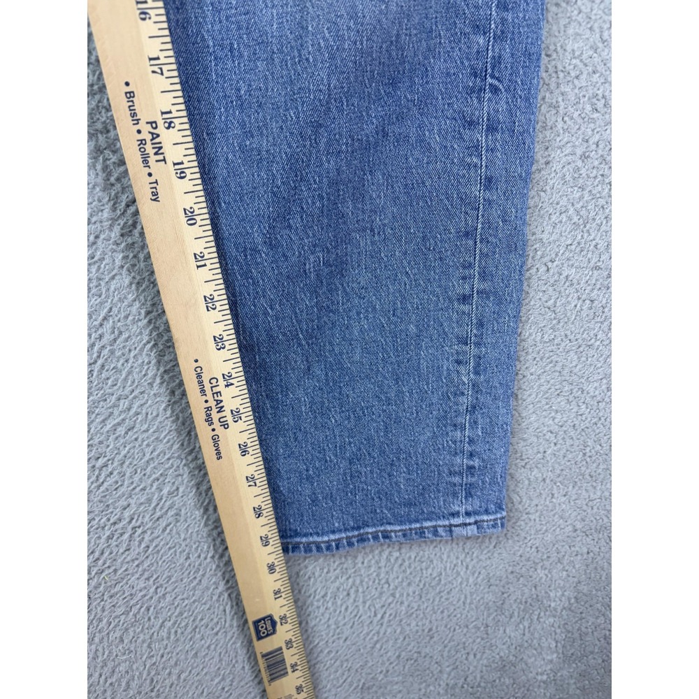 Madewell Jeans Womens 29 Blue Curvy 90s Straight High Rise Stretch Denim Rugby - Picture 4 of 12